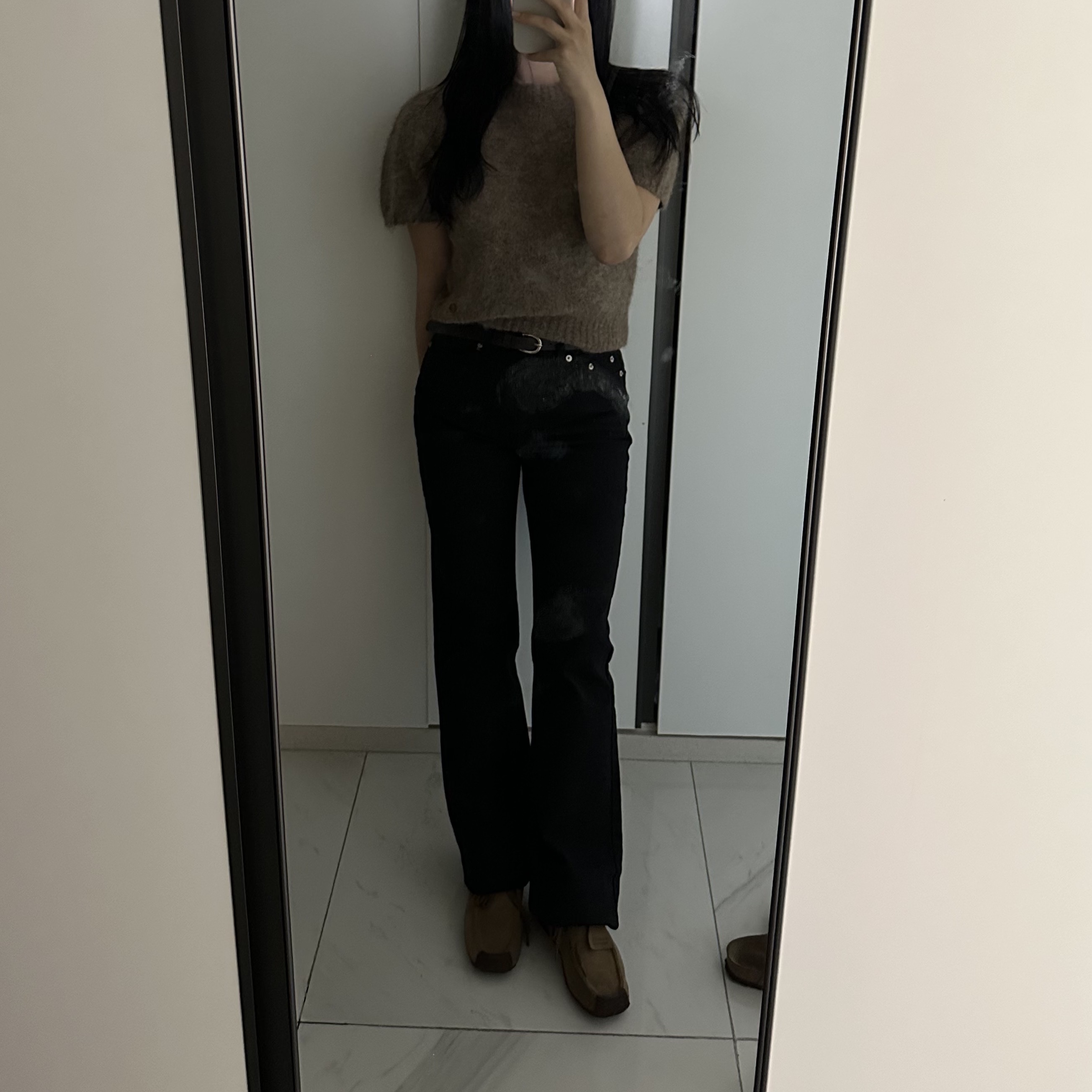 (W) Clarks Natalie Oakwood Suede 착용 스타일