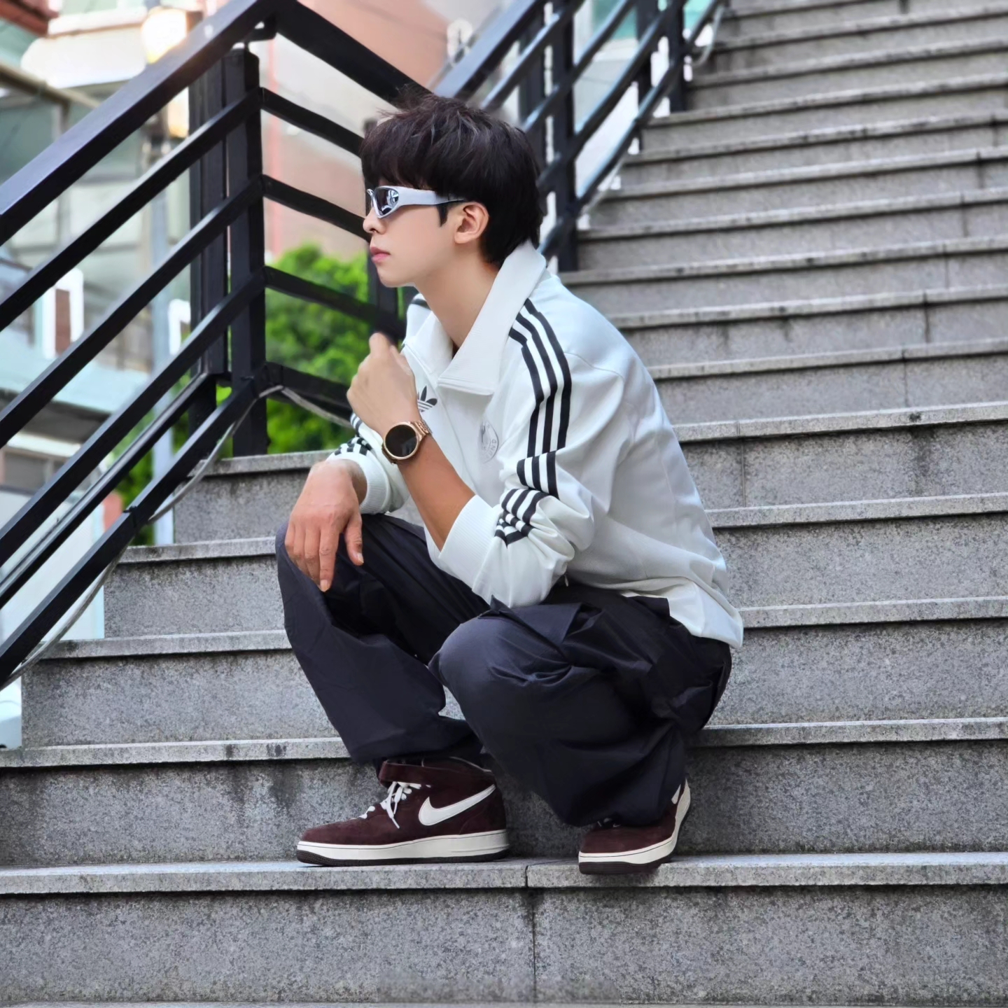 Adidas German Beckenbauer Track Top Off White - KR Sizing, Adidas German Beckenbauer Track Top Off White - US Sizing 착용 스타일 - 10