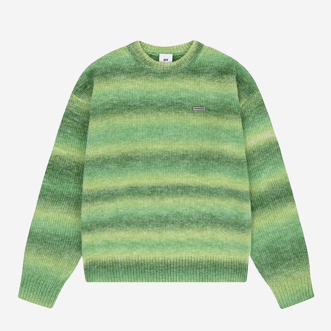 OY Hairy Gradient Stripe Knit Green 상세 이미지 1