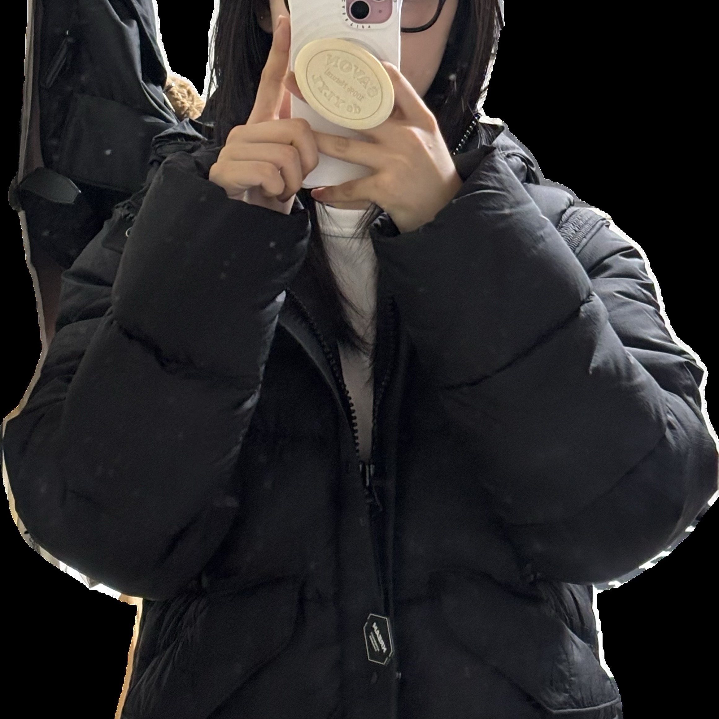 Ten C Hurricane Combo Down Anorak Black 착용 스타일