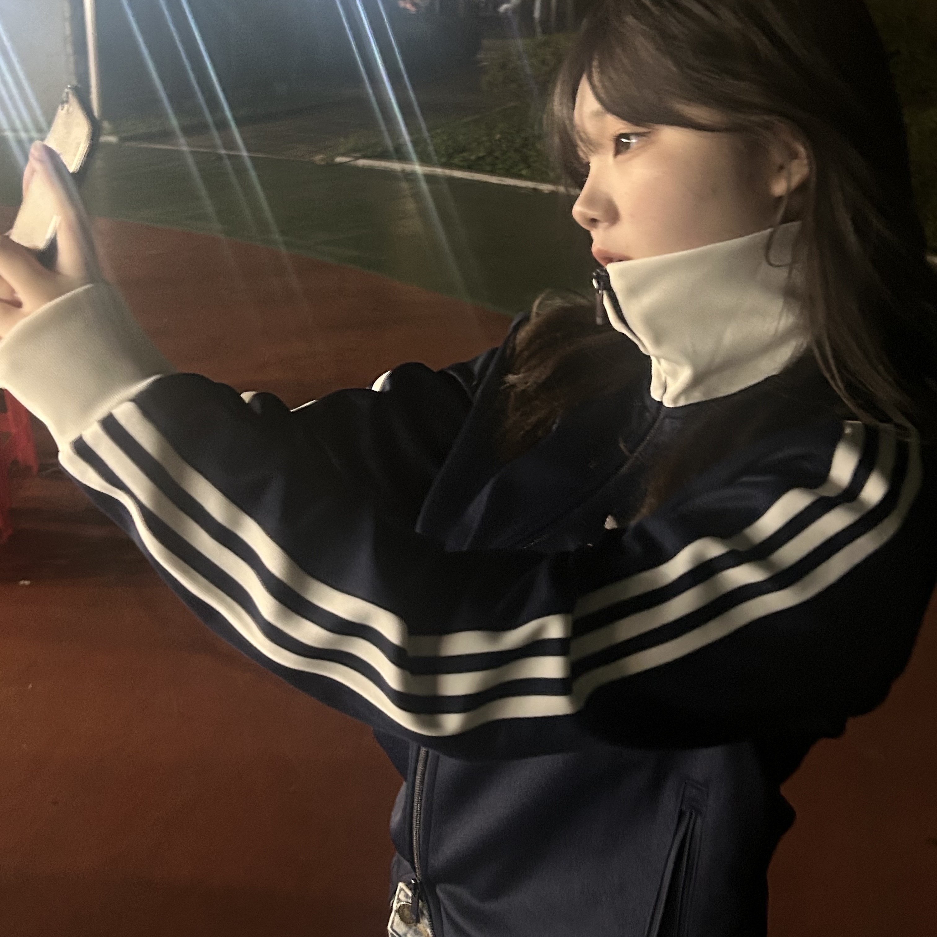 Adidas Adicolor Classic Beckenbauer Track Top Night Indigo - KR Sizing 착용 스타일 - 1