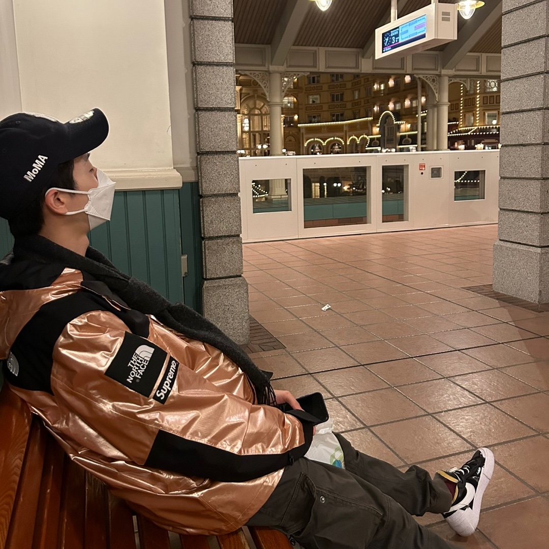 New Era x MoMA New York Yankees Cap Navy, Supreme x The North Face Metallic Mountain Parka Rose Gold - 18SS 착용 스타일