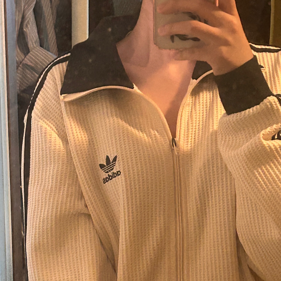 Adidas Waffle Beckenbauer Track Top Wonder White - KR Sizing 착용 스타일