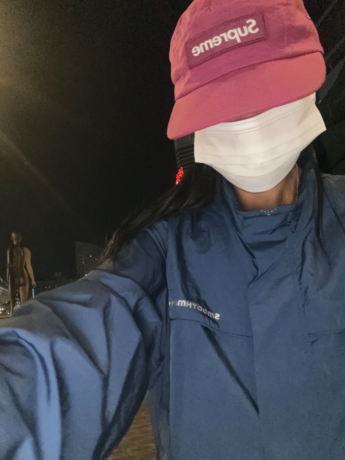 Supreme Waxed Cotton Camp Cap Magenta - 23FW 착용 스타일