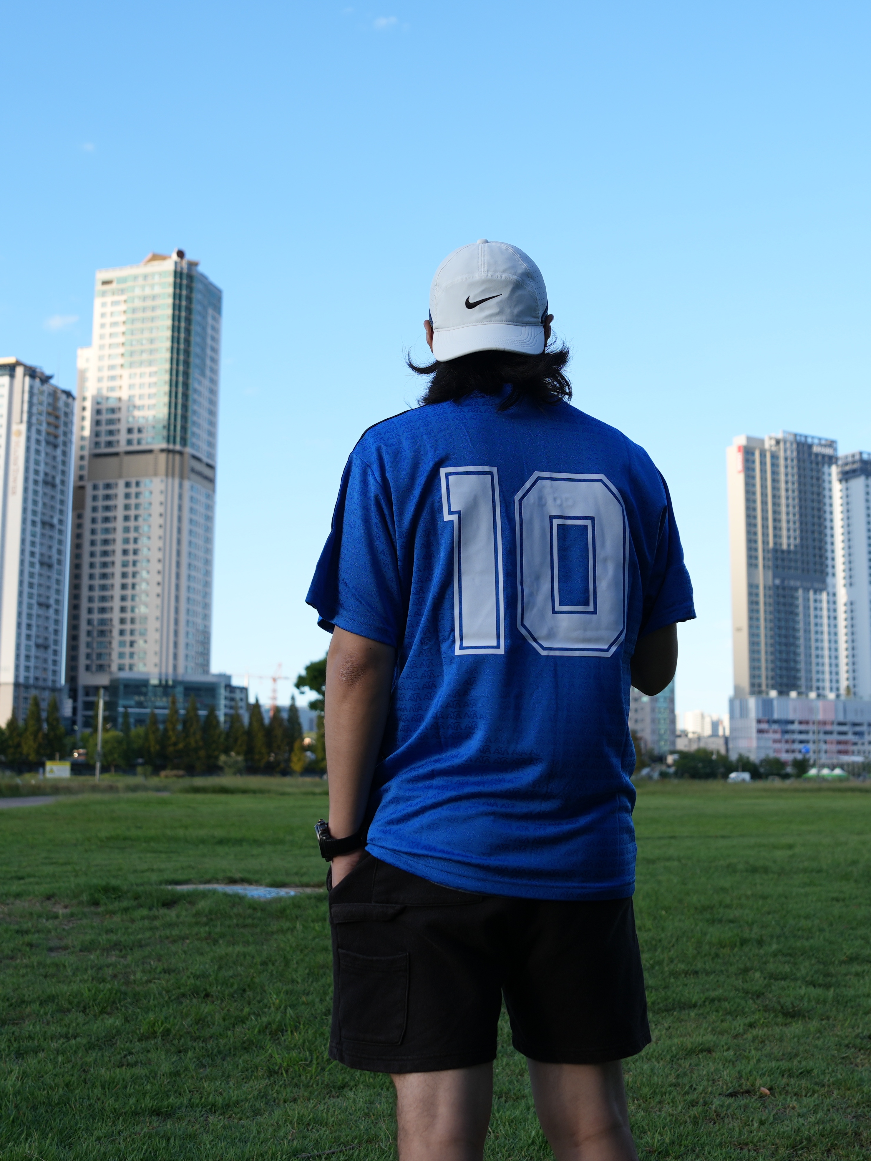 Adidas Argentina 1994 Away Jersey Blue - KR Sizing, Adidas SL 7600 Hi-Res Red Royal Blue 착용 스타일 - 1