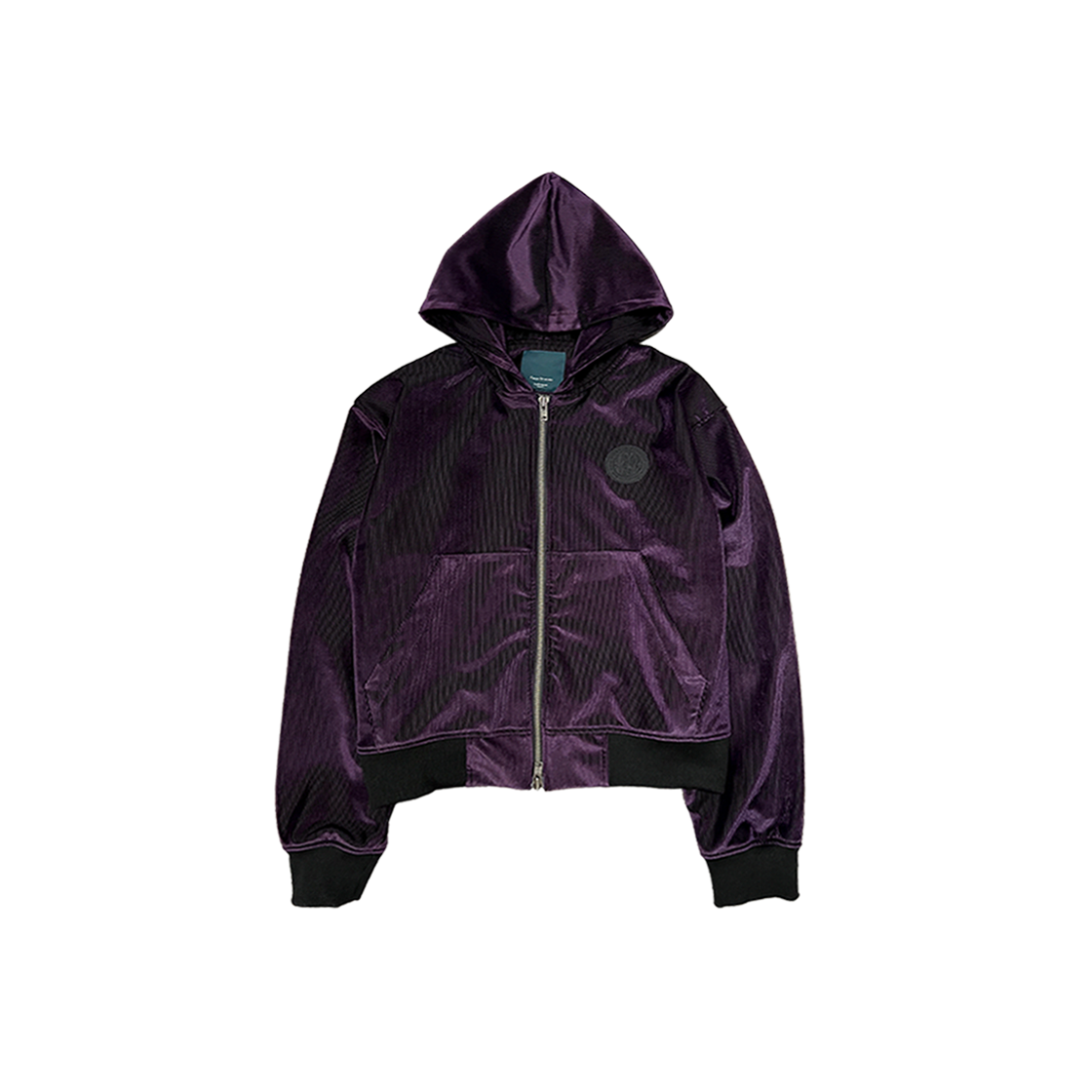 Undermycar Austrian Church PatchUp Purple Velvet Zipped Hoodie Purple 상세 이미지 1