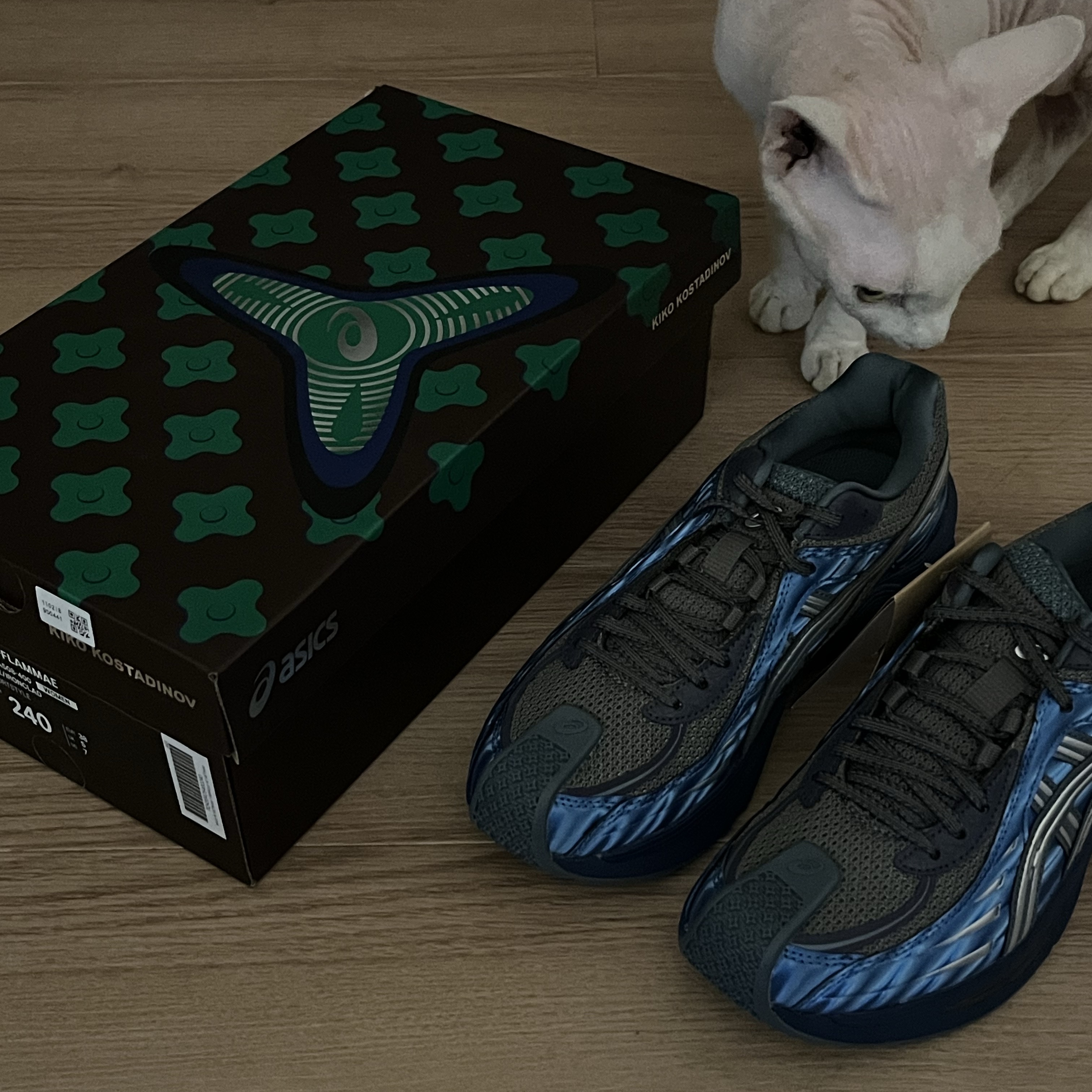 (W) Asics x Kiko Kostadinov Gel-Flammae Blue Ironclad 착용 스타일