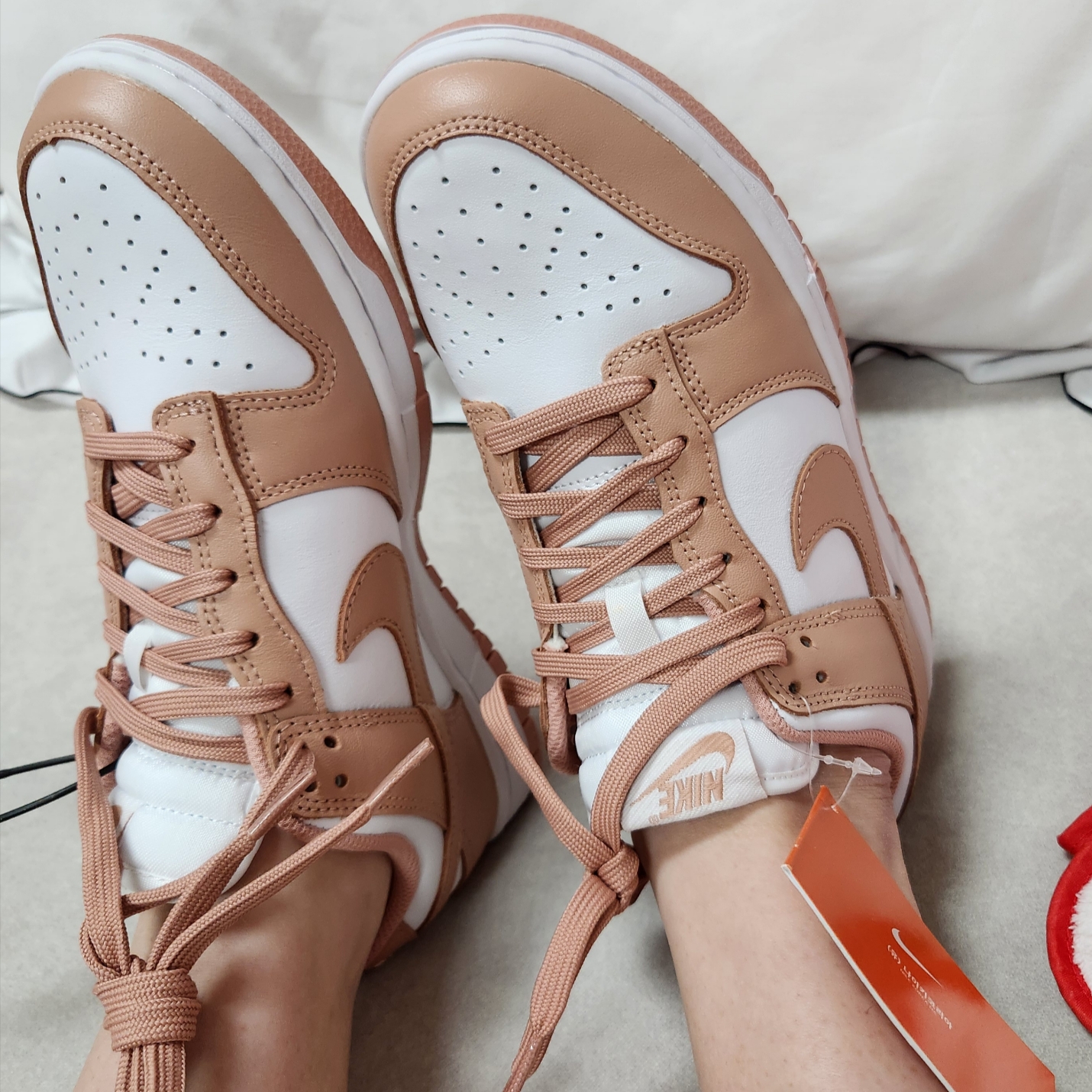 (W) Nike Dunk Low Rose Whisper 착용 스타일 - 3