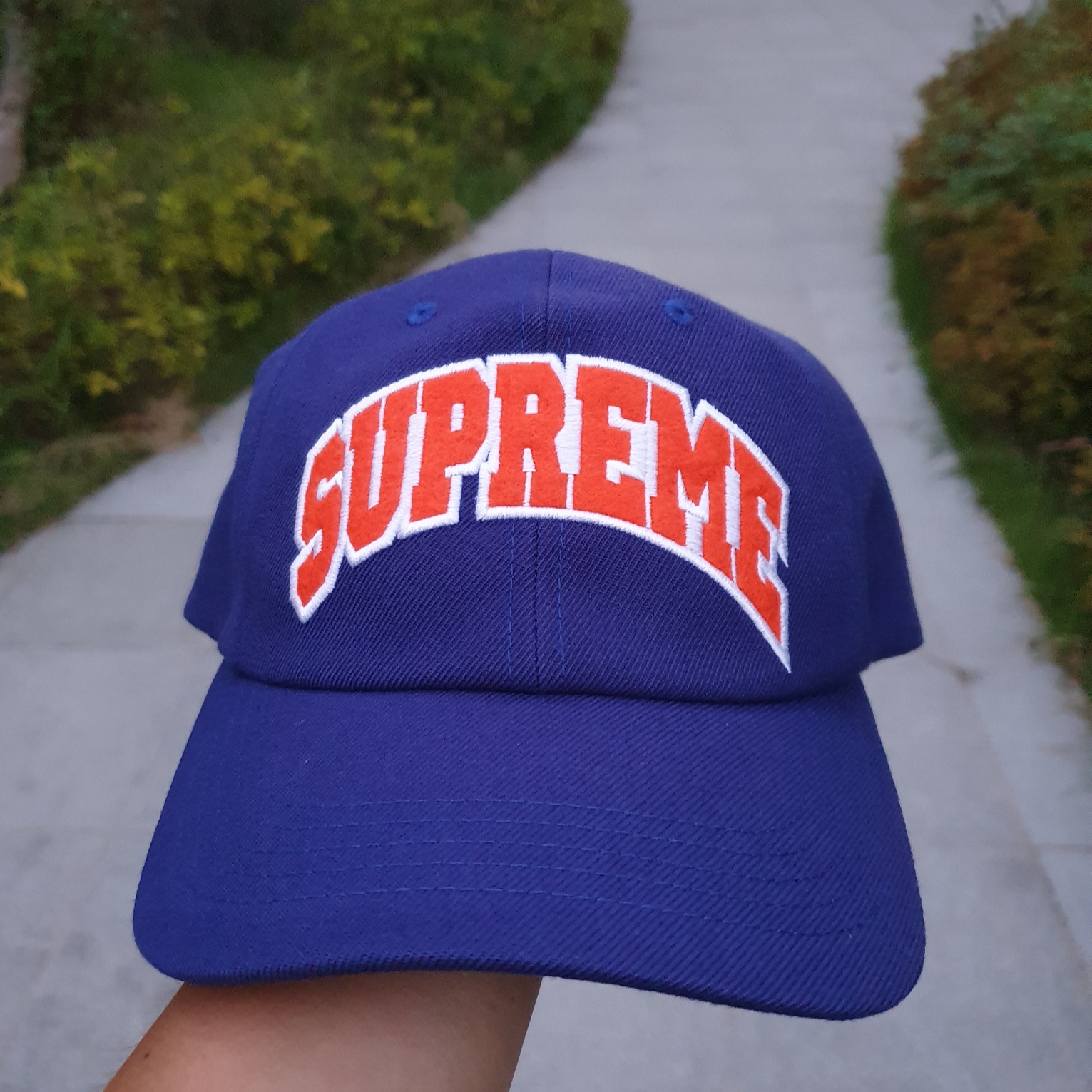 Supreme Circles Jacquard Denim Camp Cap Black - 21FW 착용 스타일 - 1