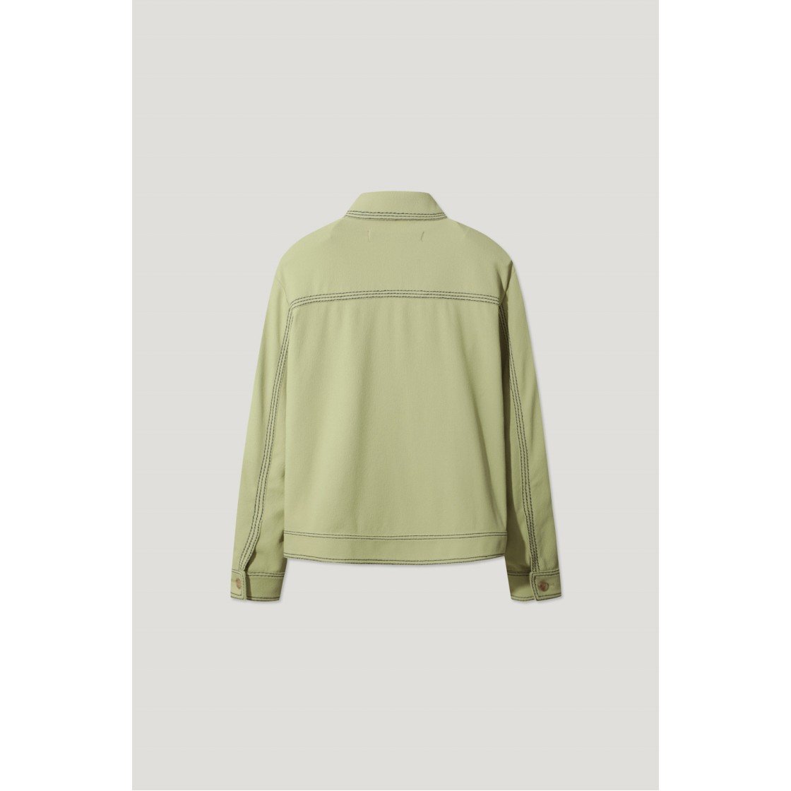 이로 더블 스티치 세미오버 자켓(Iro Double Stitch Jacket Green) - 3