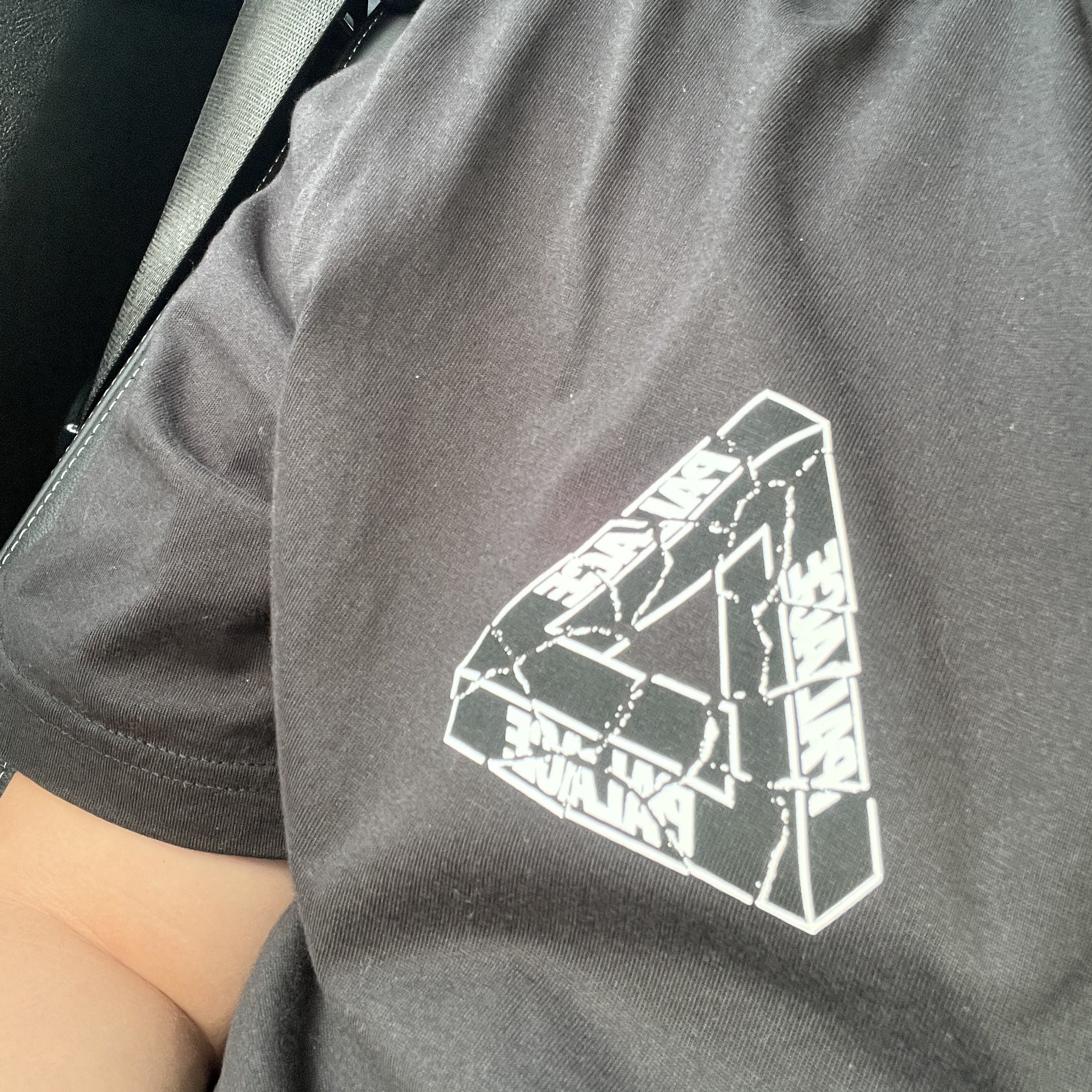 Palace Tri-Ripped T-Shirt Black - 23FW 착용 스타일