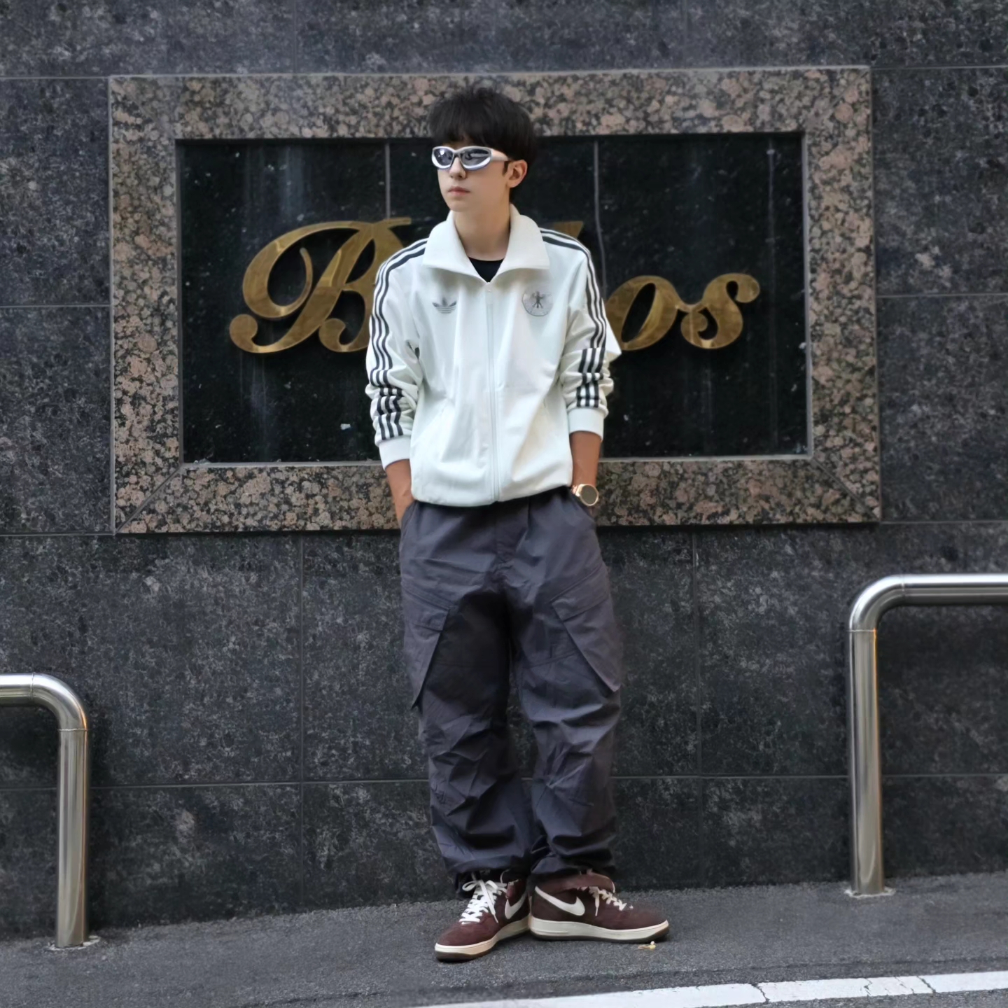 Adidas German Beckenbauer Track Top Off White - KR Sizing, Adidas German Beckenbauer Track Top Off White - US Sizing 착용 스타일 - 7