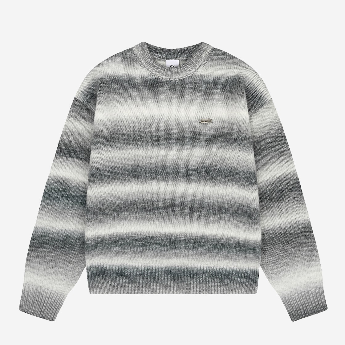 OY Hairy Gradient Stripe Knit Black 상세 이미지 1