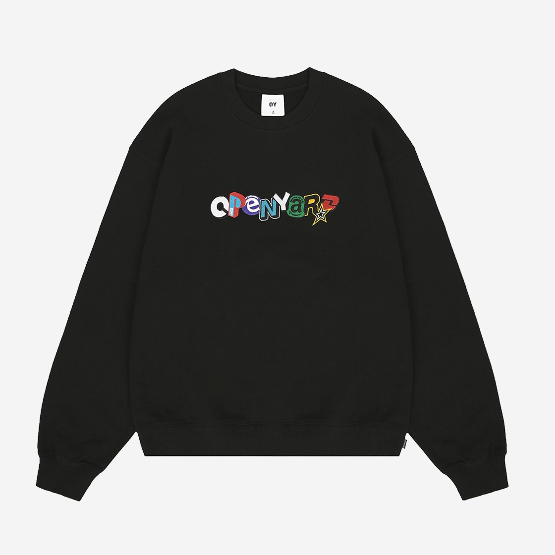 OY PD Patch Logo Sweatshirt Black 상세 이미지 1