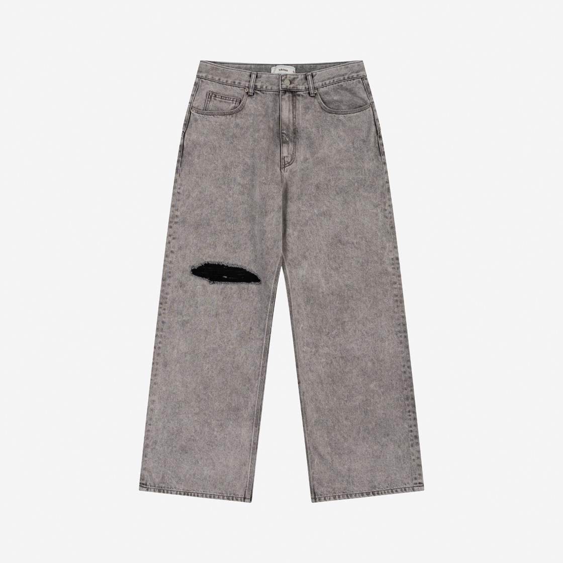 [예약 배송] Waviness Movement Damage Denim Pants Cement Grey 상세 이미지 1