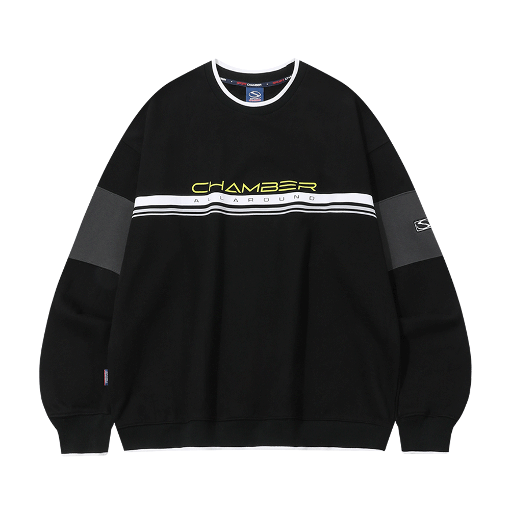 Sport Chamber SC Block Sweatshirt Black 상세 이미지 1