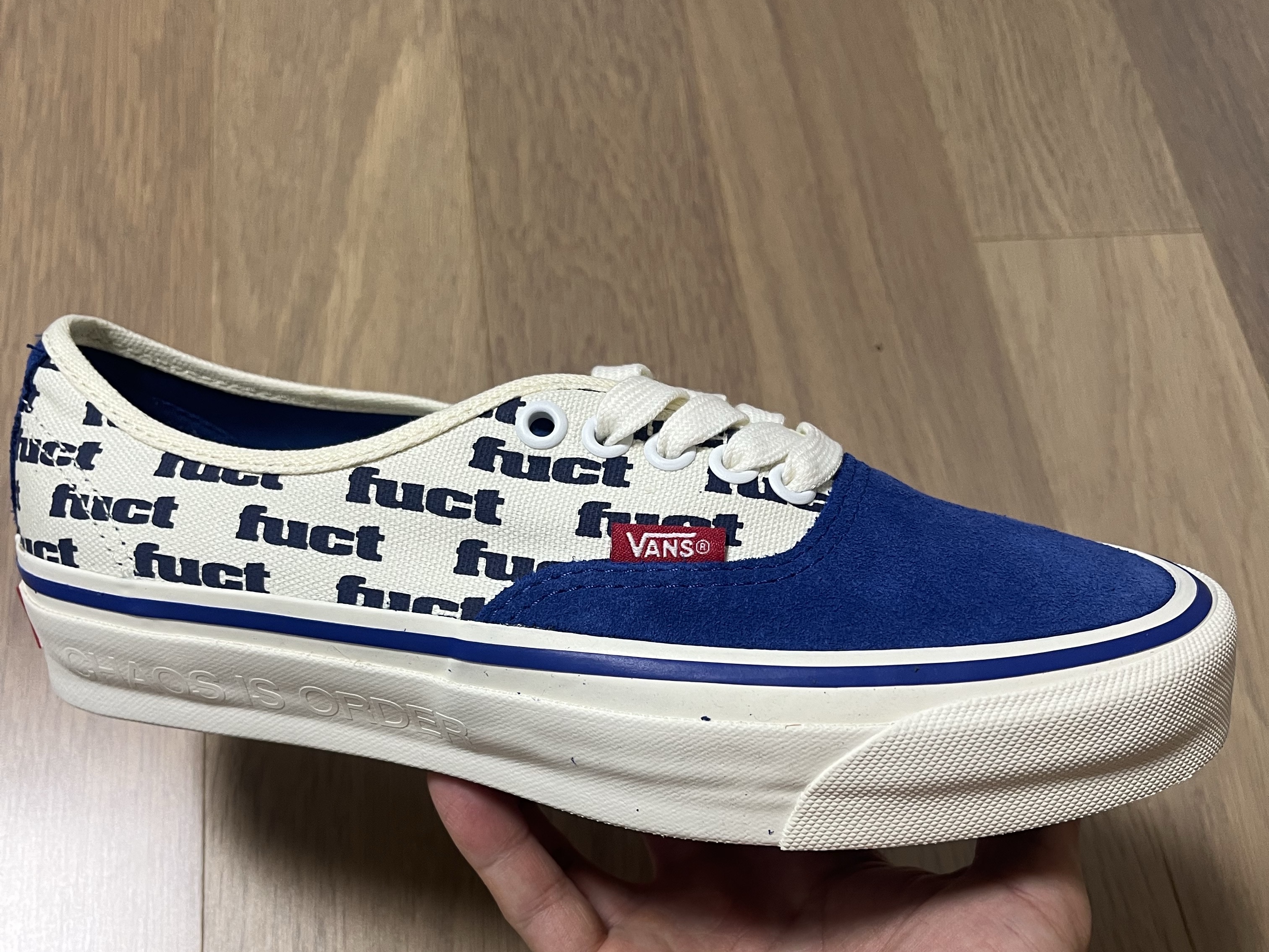 Vans x Fuct x Slam Jam Authentic Reissue 44 LX Blue Marshmallow 착용 스타일