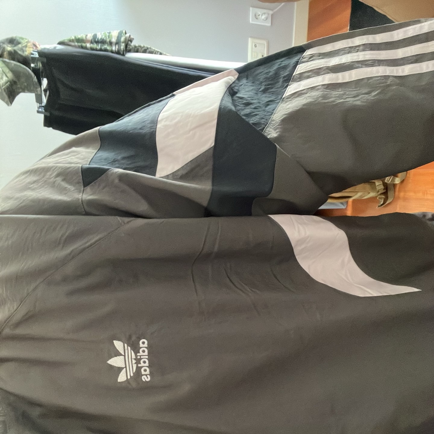 Adidas Real Madrid Originals Track Top Charcoal Grey - KR Sizing 착용 스타일