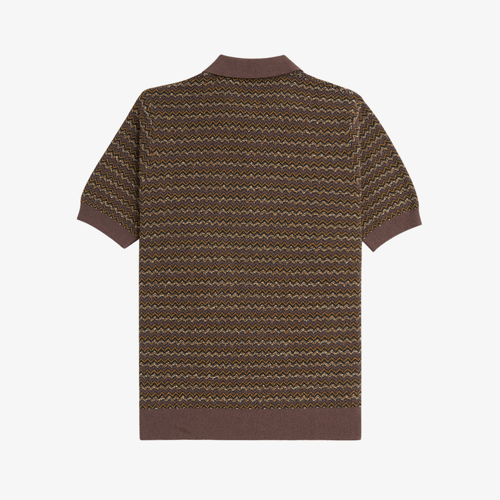 프레드페리 부클 자카드 니트 셔츠 캐링턴로드브릭(Fred Perry Boucle Jacquard Knitted Shirt Carrington Road Brick) - 6