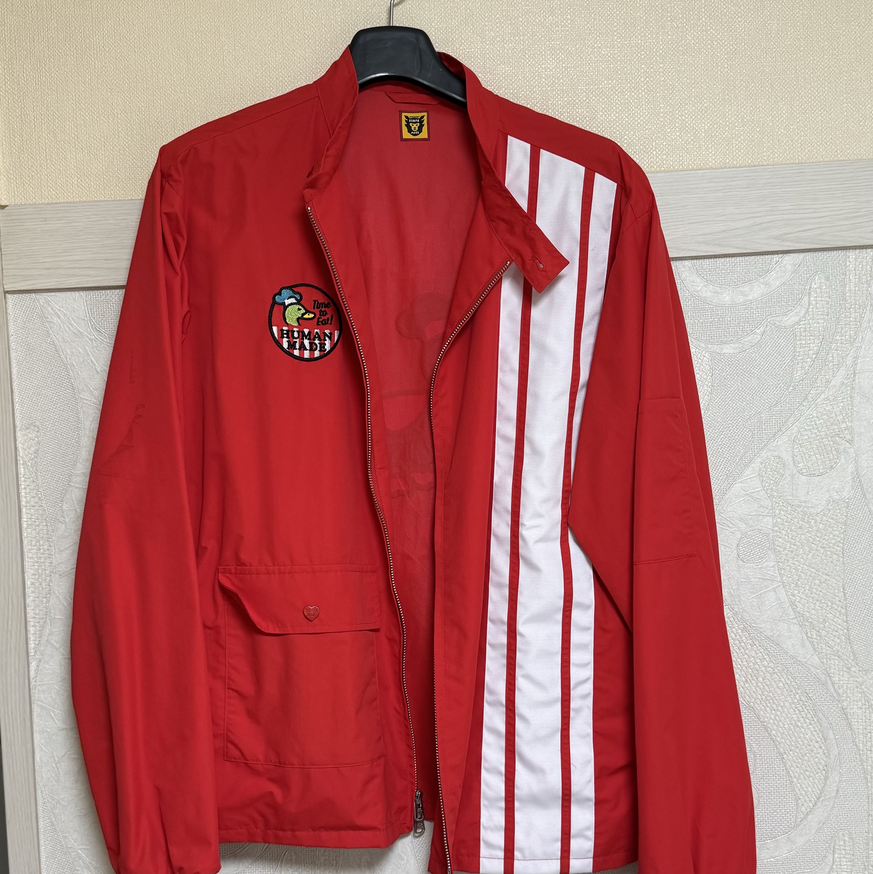 Human Made Diner Jacket Red 착용 스타일 - 1