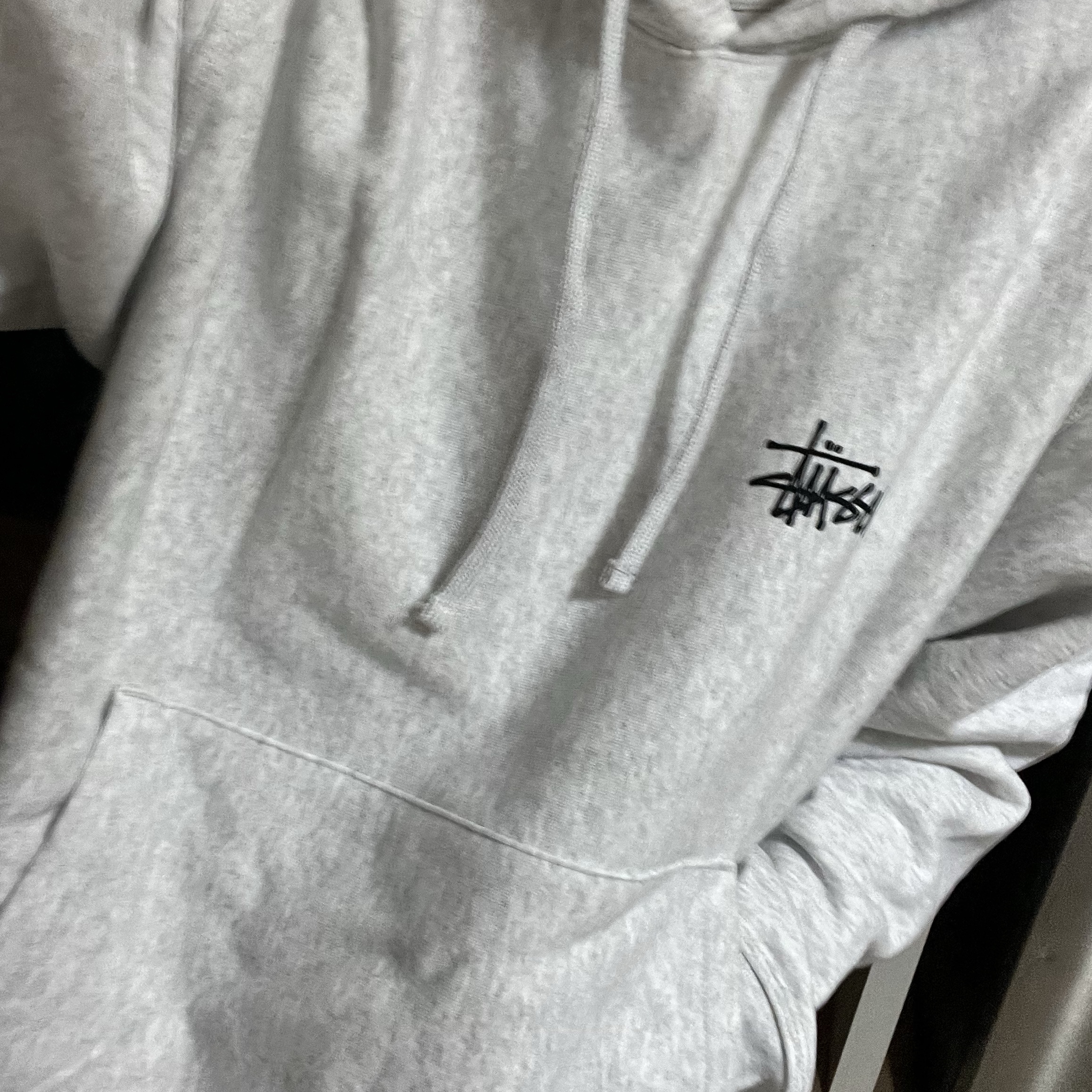 Stussy Basic Stussy Hoodie Ash Heather 착용 스타일