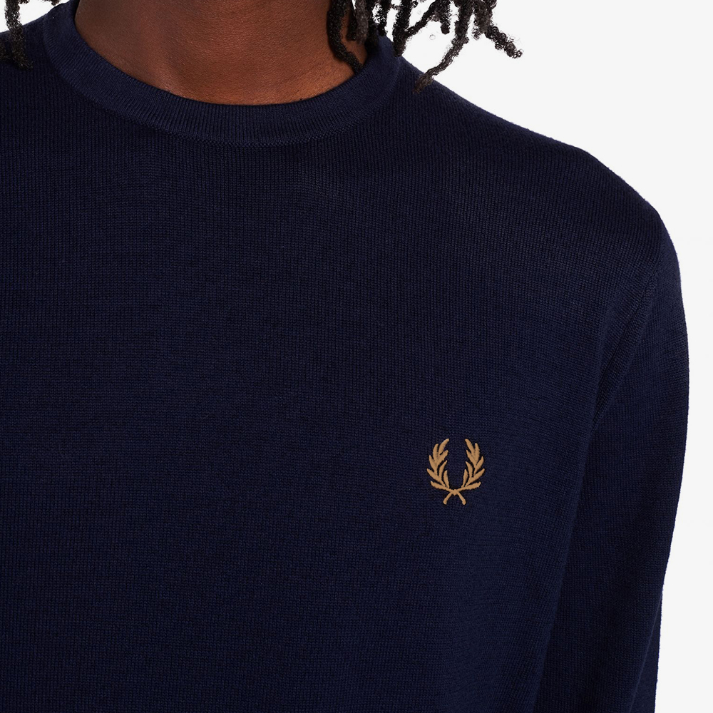 프레드페리 클래식 크루넥 메리노울 니트 네이비(Fred Perry Classic Crew Neck Knit Navy) - 6
