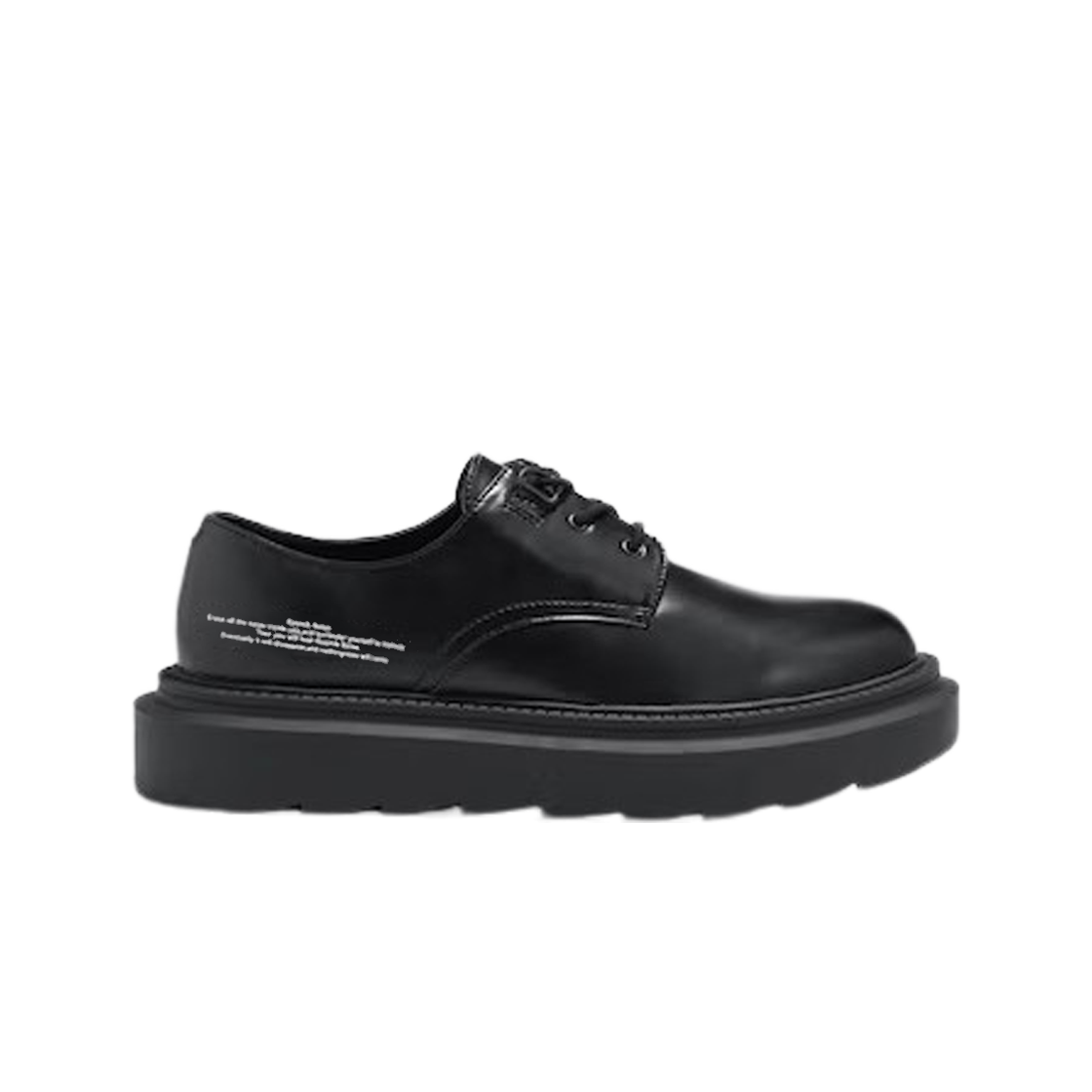 352514-09 GU x Undercover Chunky Sole Plain Toe Shoes Black