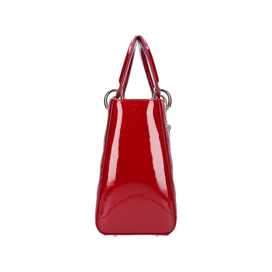 Dior Lady Medium Bag Cherry Red Patent Cannage Calfskin 상세 이미지 2