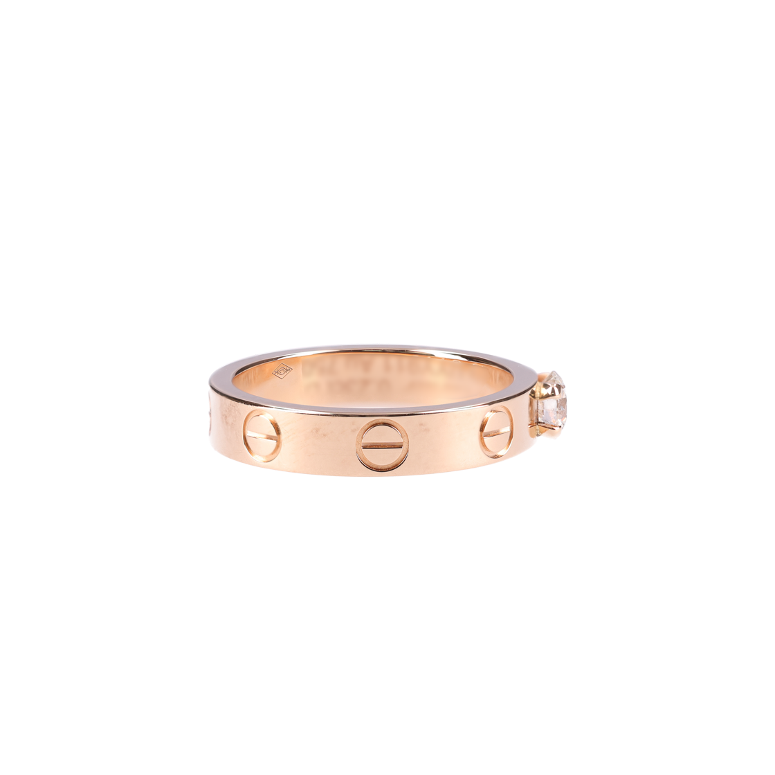 Cartier Love Solitaire Wedding Ring Pink Gold 상세 이미지 2