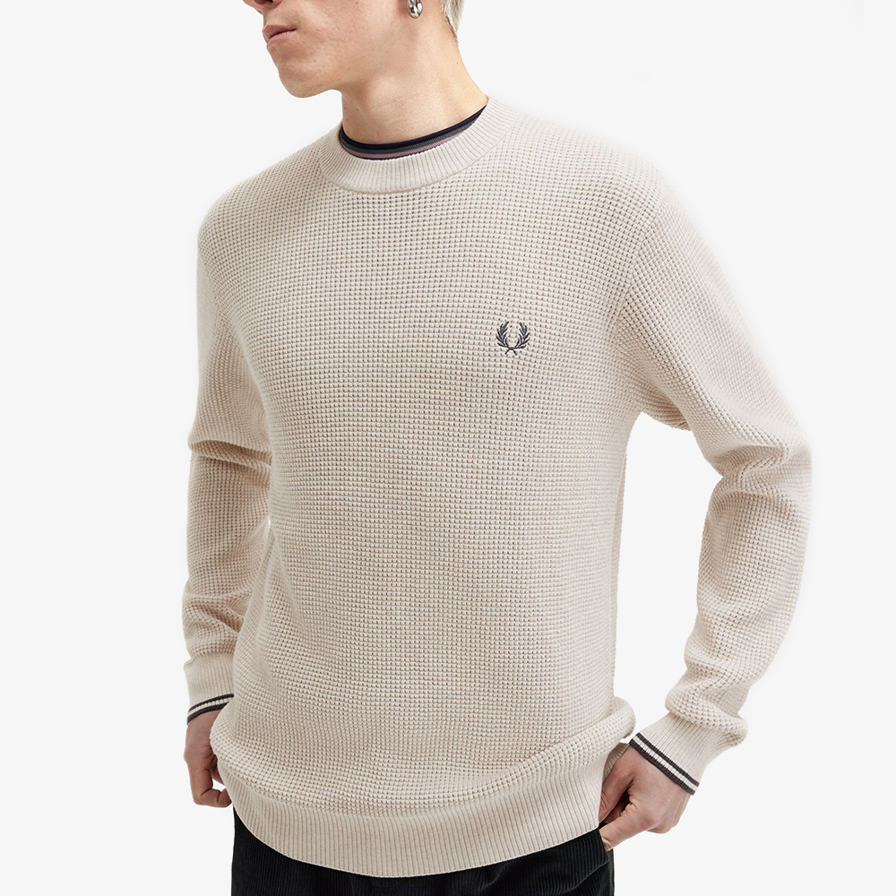 프레드페리 와플 스티치 니트 포리지(Fred Perry Waffle Stitch Knit Porridge Marl) - 4