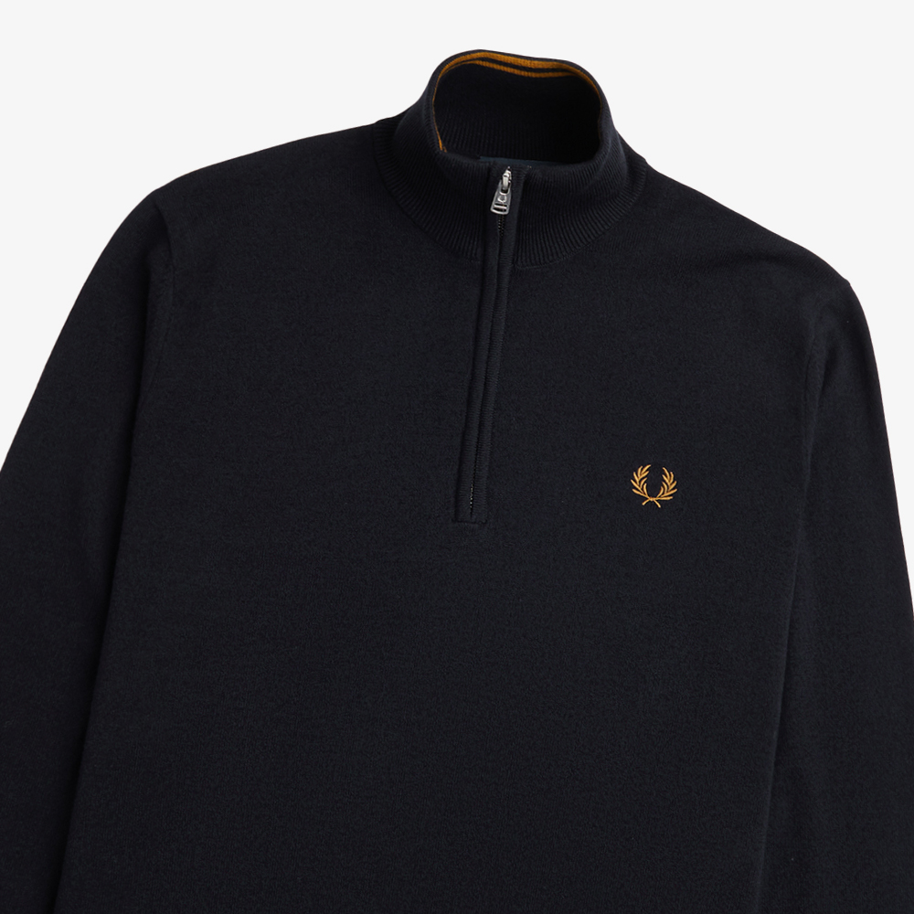 프레드페리 클래식 하프 집 니트 네이비(Fred Perry Classic Half Zip Knit Navy) - 3