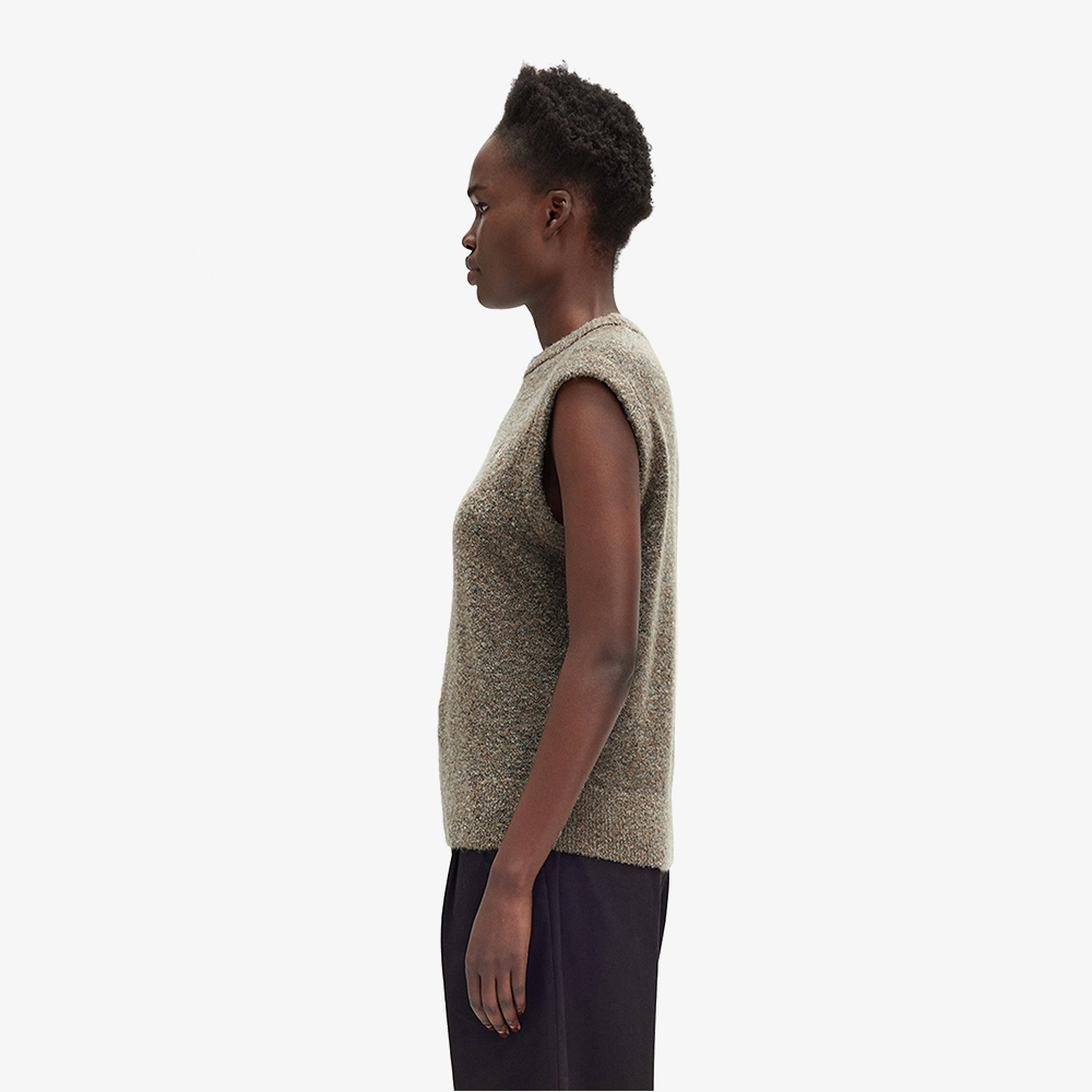 프레드페리 우먼 부클 베스트 웜스톤(Fred Perry Womens Boucle Vest Warm Stone) - 3
