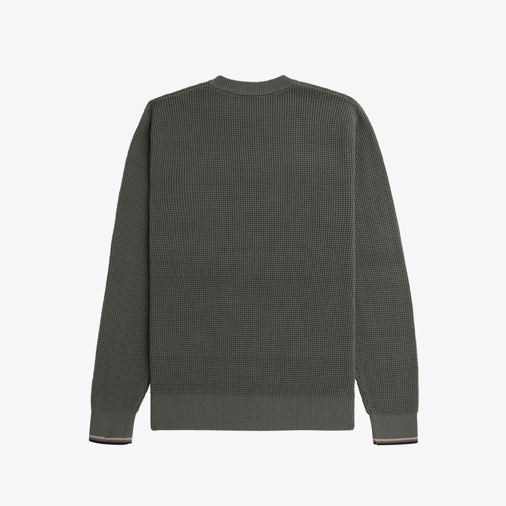 프레드페리 와플 스티치 니트 필드그린(Fred Perry Waffle Stitch Knit Field Green) - 6