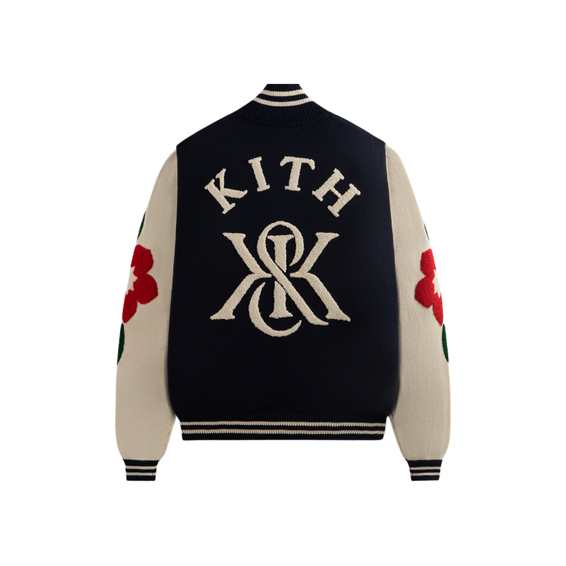 Kith Floral Crest Wyona Full Zip Sweater Nocturnal 상세 이미지 1