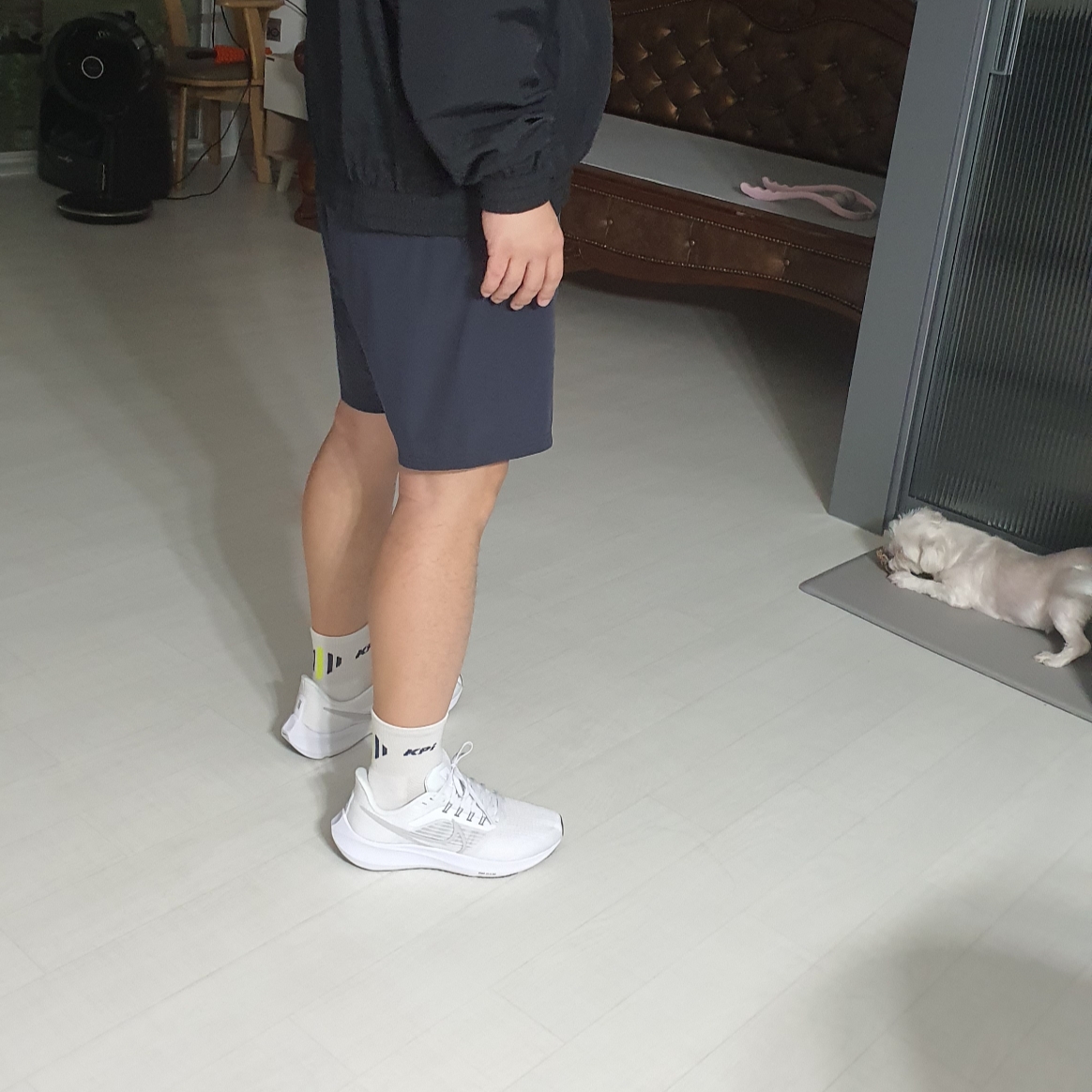 Nike Air Zoom Pegasus 39 White Grey Fog 착용 스타일