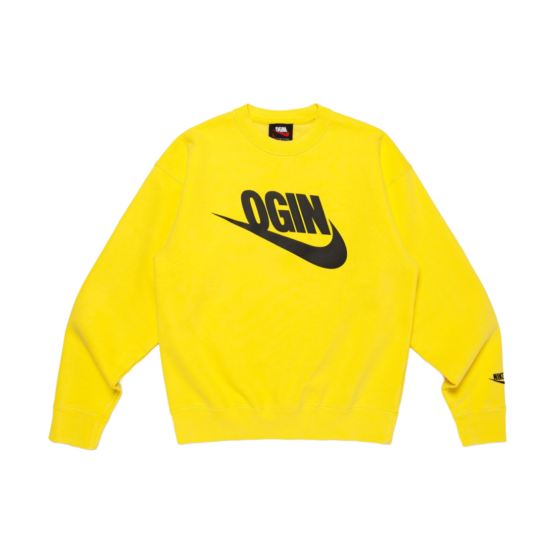 Nike x Nigo Fleece Crewneck Sweatshirt Speed Yellow - Otsumo Plaza Exclusive 상세 이미지 1