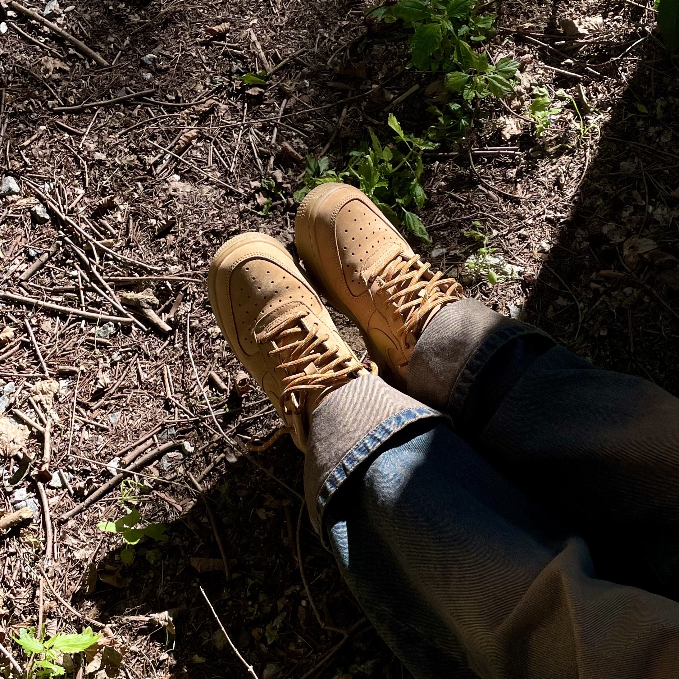 (W) Nike Air Force 1 '07 WB Flax Wheat 착용 스타일