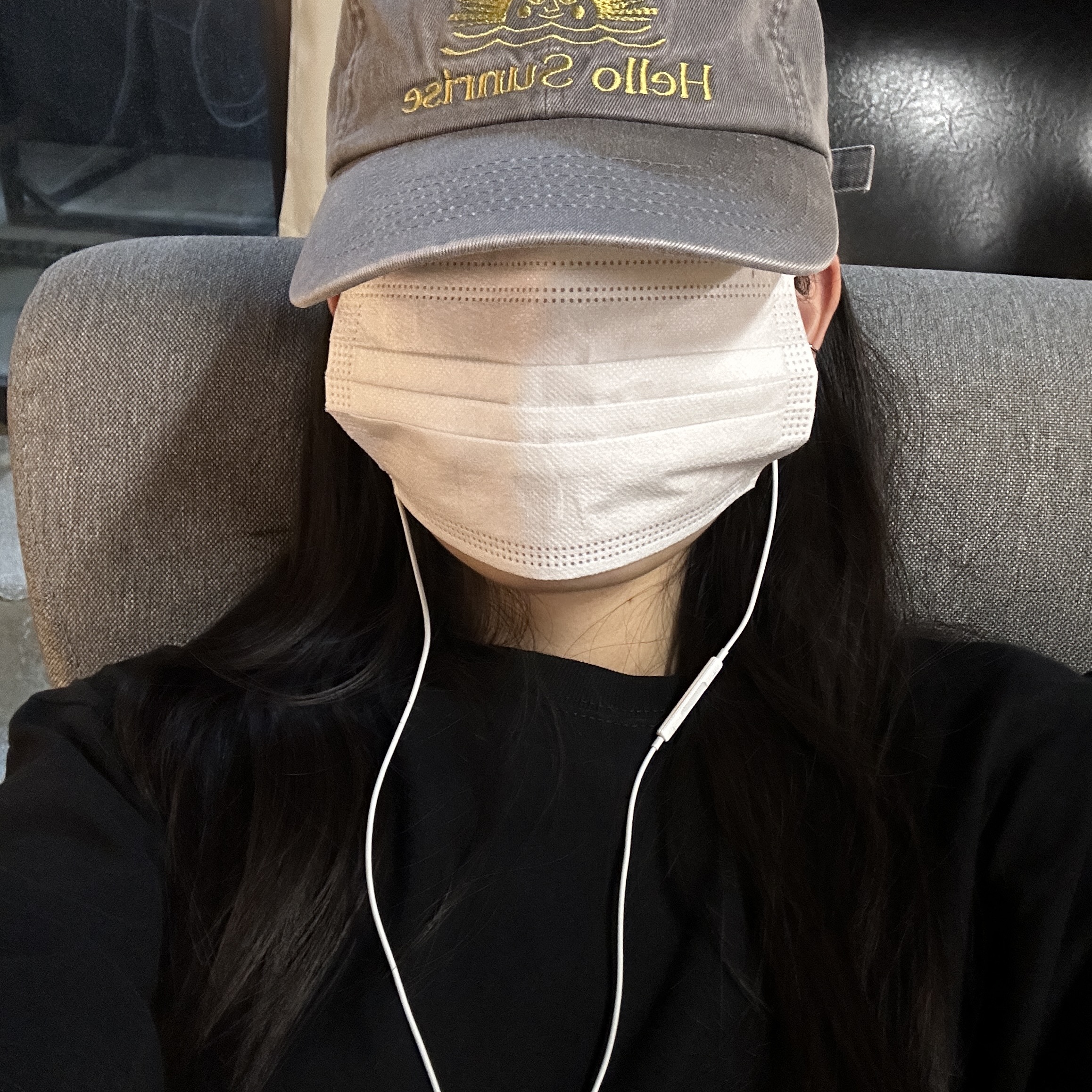 Hello Sunrise Washed Two Tone Logo 6Panel Cap Off White, Hello Sunrise Washed OG Logo Ball Cap Gray 착용 스타일 - 2