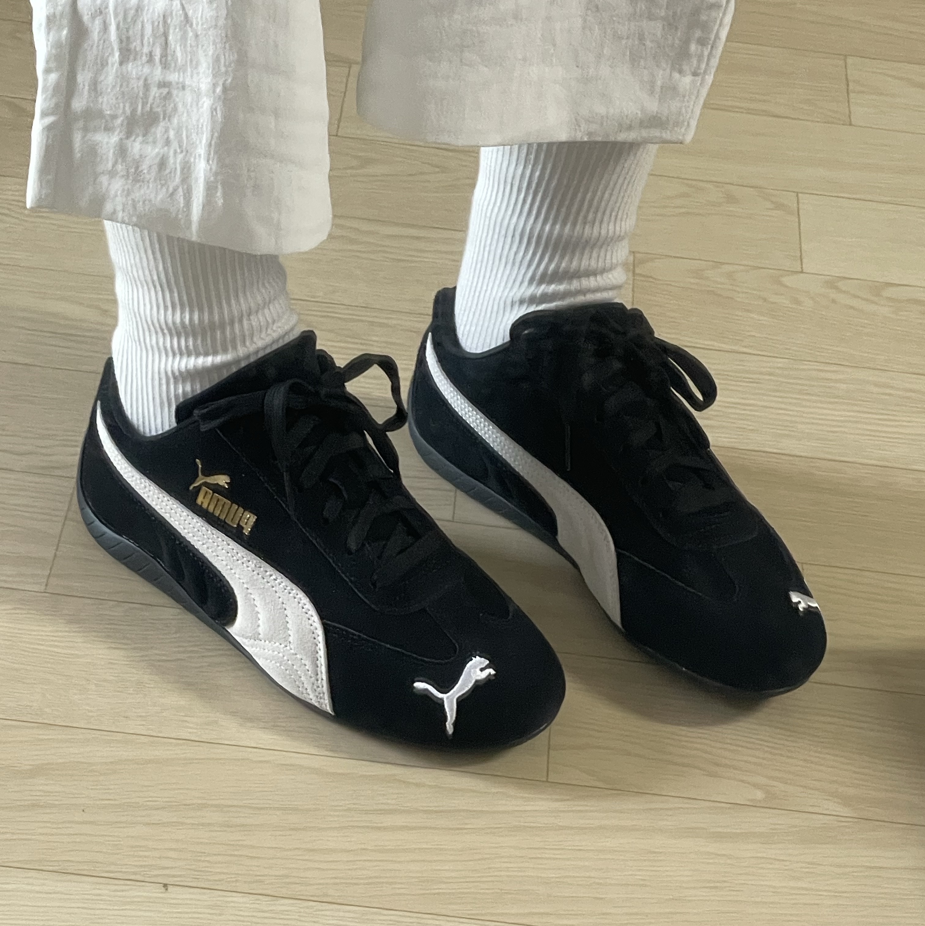 Puma Speedcat OG Black White 착용 스타일 - 2