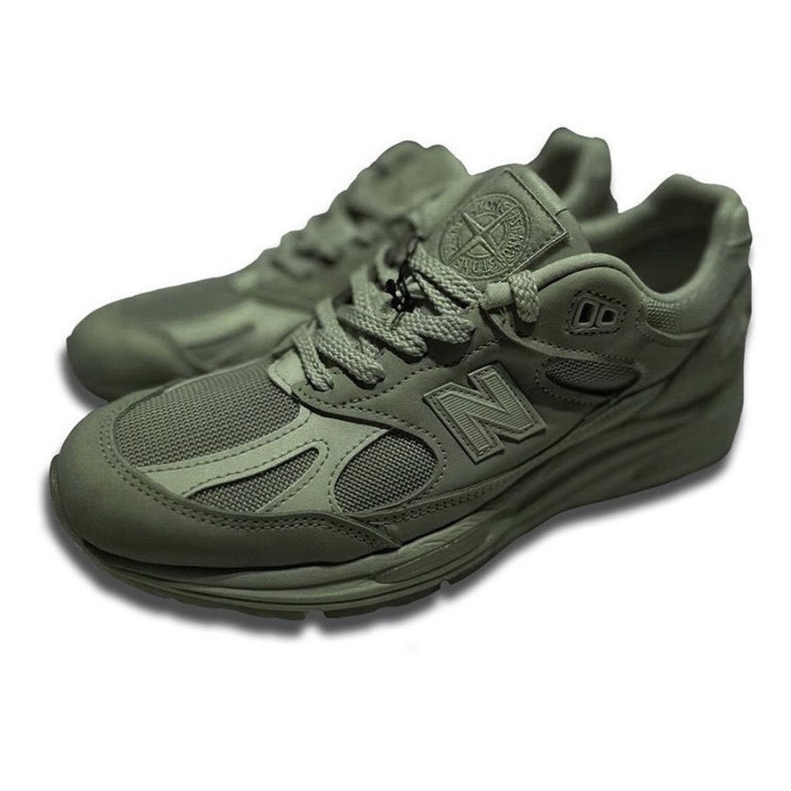 New Balance x Stone Island 991v2 Made in UK Olive Green 착용 스타일