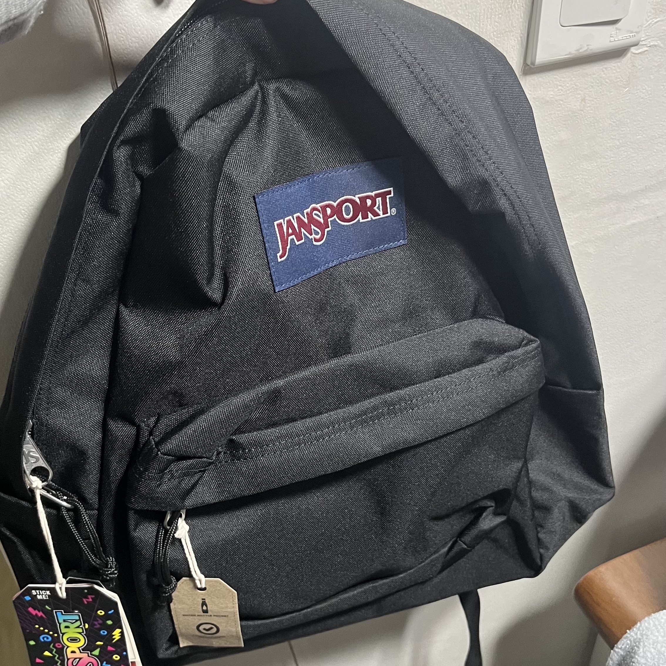 Jansport Superbreak Backpack Black 착용 스타일