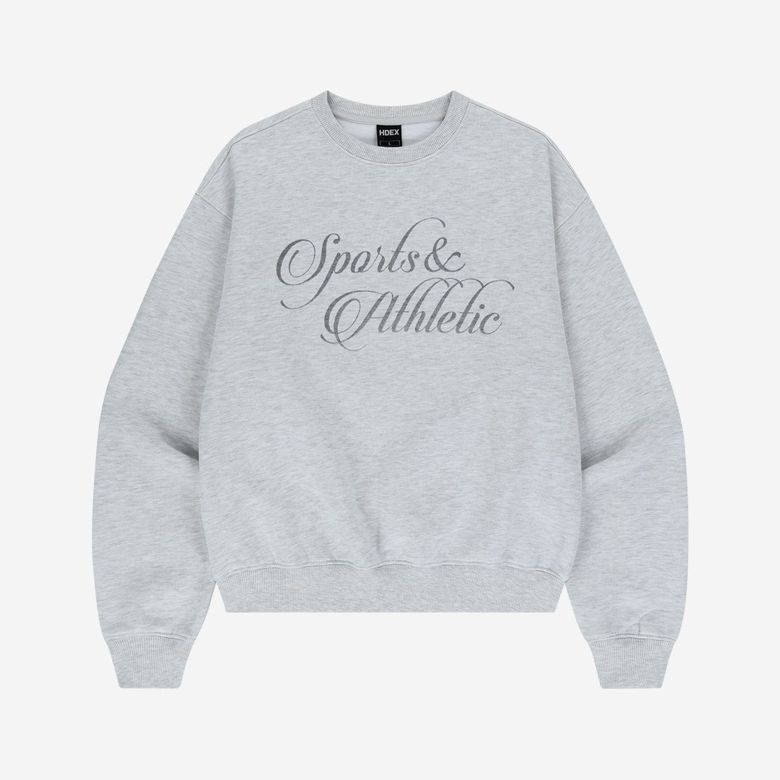 HDEX Womens Athletic Sparkle Napping Sweat Shirt Melange White 상세 이미지 1