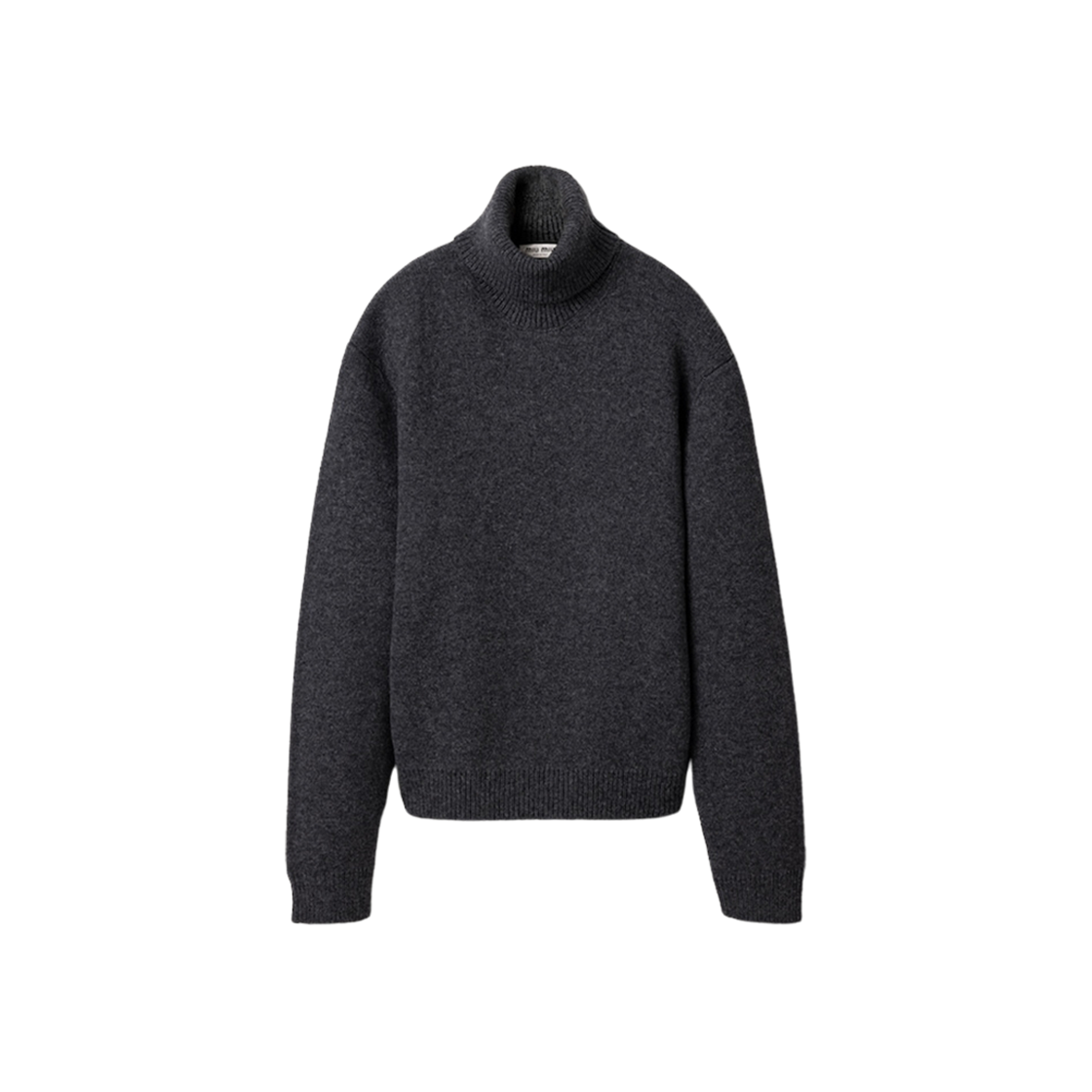 (W) Miu Miu Shetland Wool Turtleneck Jumper Slate Gray 상세 이미지 1