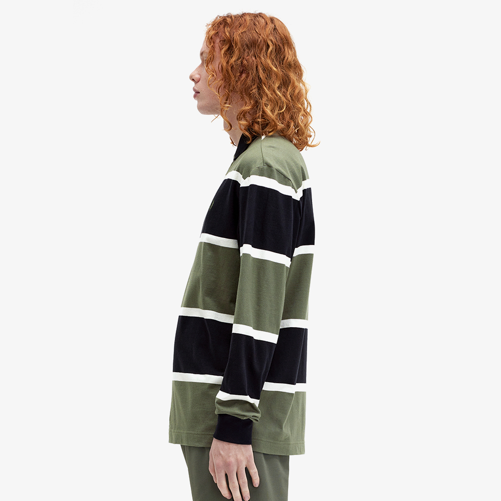 프레드페리 스트라이프 롱 슬리브 폴로 셔츠 로렐리스그린(Fred Perry Striped Long Sleeves Polo Shirt Laurel Wreath Green) - 3