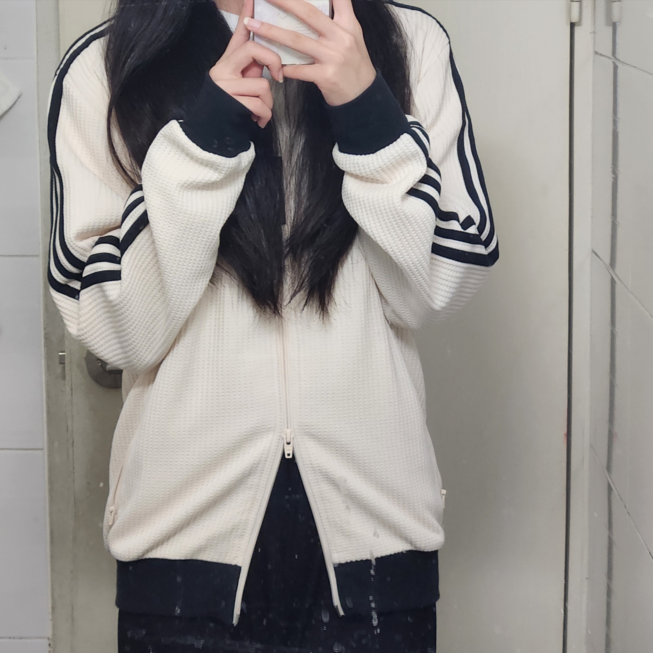 Adidas Waffle Beckenbauer Track Top Wonder White - KR Sizing 착용 스타일