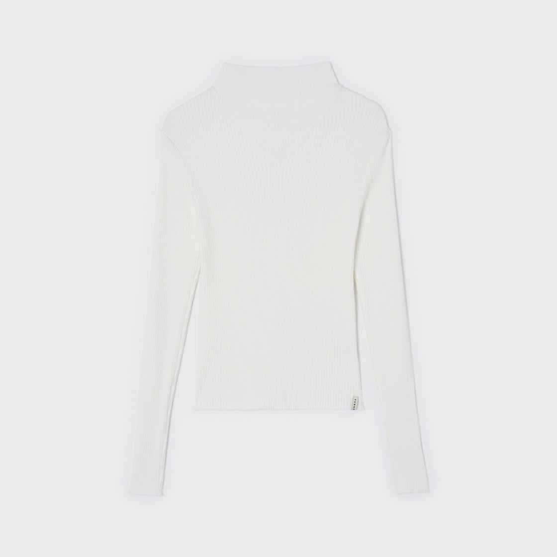 Yunse V Turtle Neck Knit White 상세 이미지 1