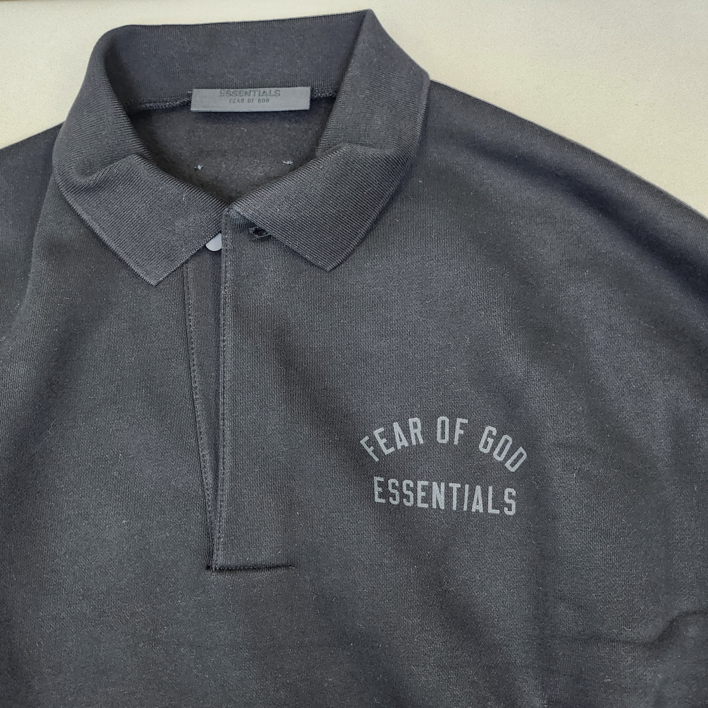 Essentials Fleece Polo Black - 24FW 착용 스타일 - 2