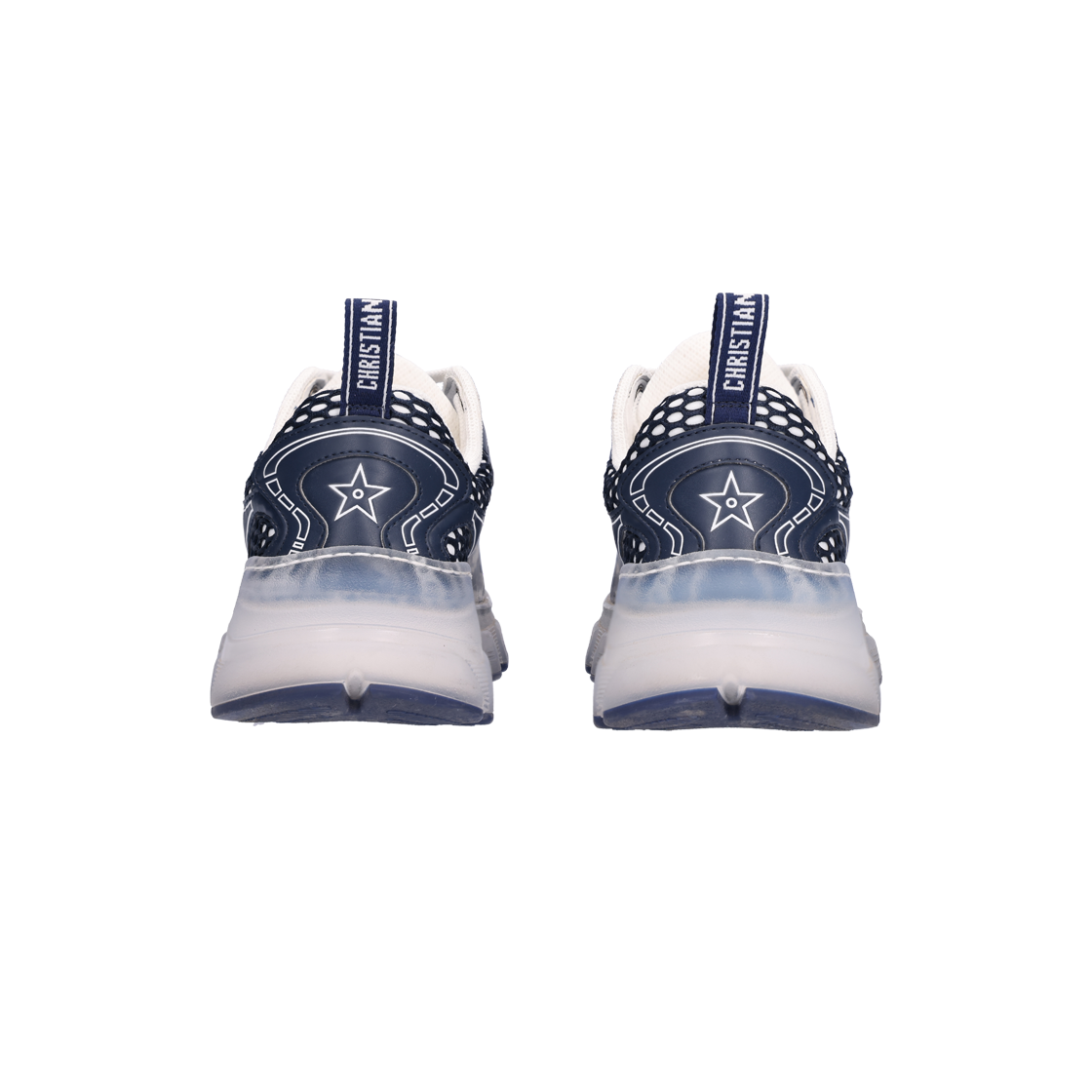 Dior Vibe Sneakers Deep Blue Oblique Technical Fabric Transparent Rubber 37 상세 이미지 3