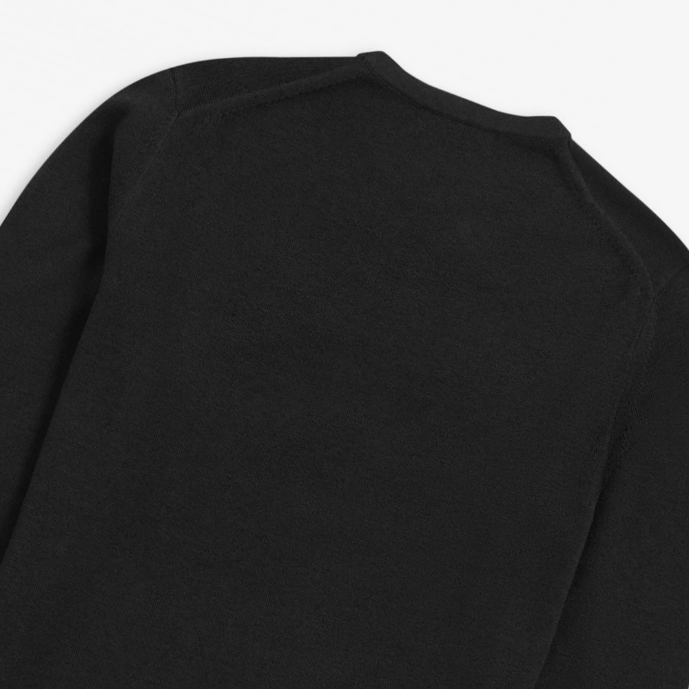 프레드페리 클래식 크루넥 메리노울 니트 블랙(Fred Perry Classic Crew Neck Knit Black) - 4