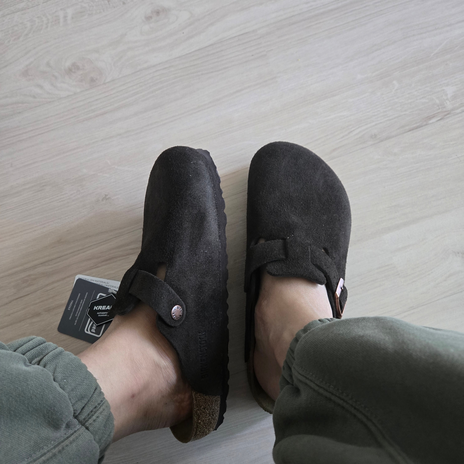 Birkenstock Boston Soft Footbed Mocha - Regular 착용 스타일